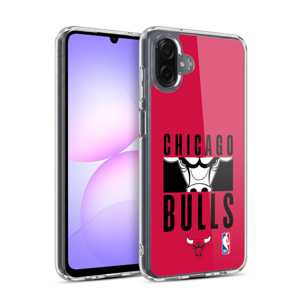 NBA Chicago Bulls Typography Soft Gel Case for Samsung Galaxy A07 4G