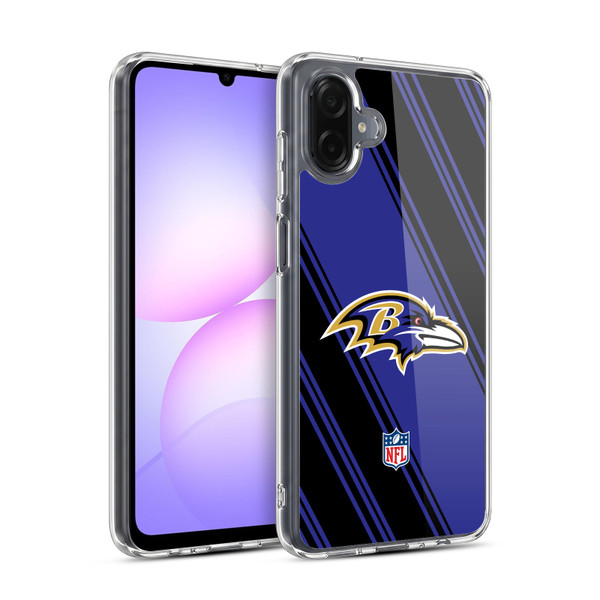 NFL Baltimore Ravens Artwork Stripes Soft Gel Case for Samsung Galaxy A07 4G