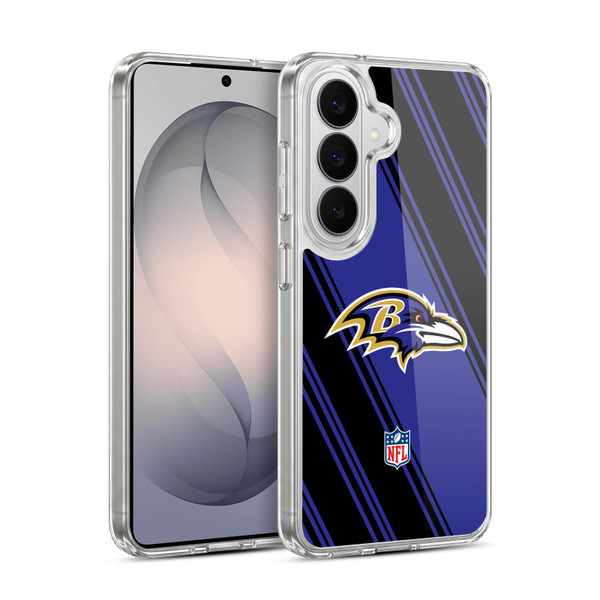 NFL Baltimore Ravens Artwork Stripes Soft Gel Case for Samsung Galaxy S26