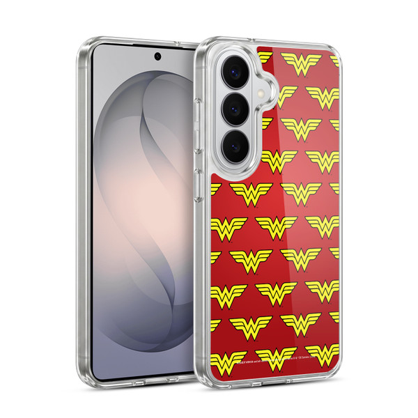 Wonder Woman DC Comics Logos Pattern Soft Gel Case for Samsung Galaxy S26 Plus