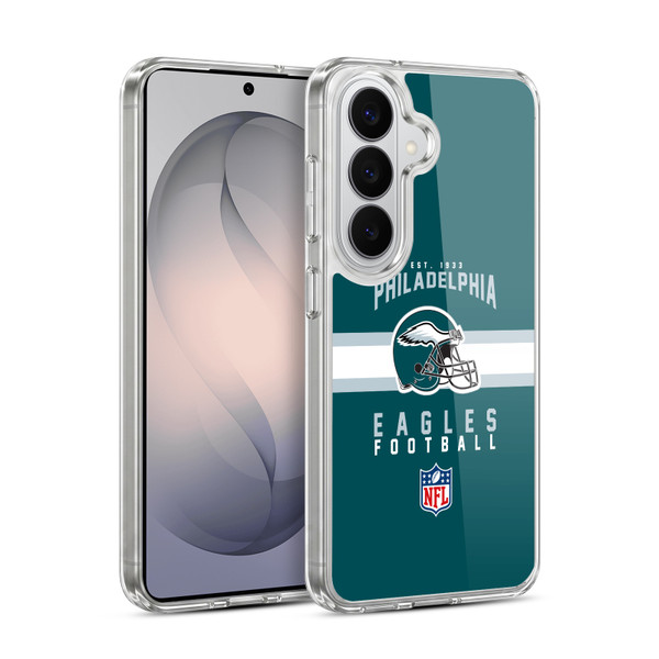 NFL Philadelphia Eagles Graphics Helmet Typography Soft Gel Case for Samsung Galaxy S26
