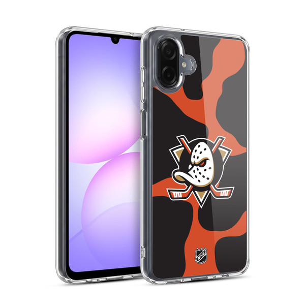 NHL Anaheim Ducks Cow Pattern Soft Gel Case for Samsung Galaxy A07 4G