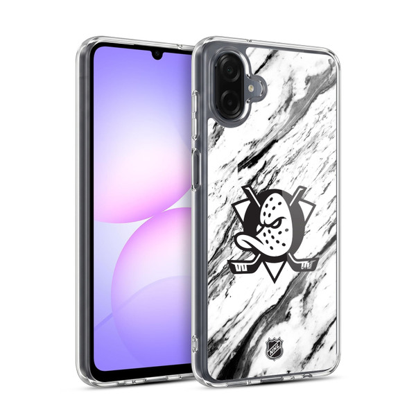 NHL Anaheim Ducks Marble Soft Gel Case for Samsung Galaxy A07 4G