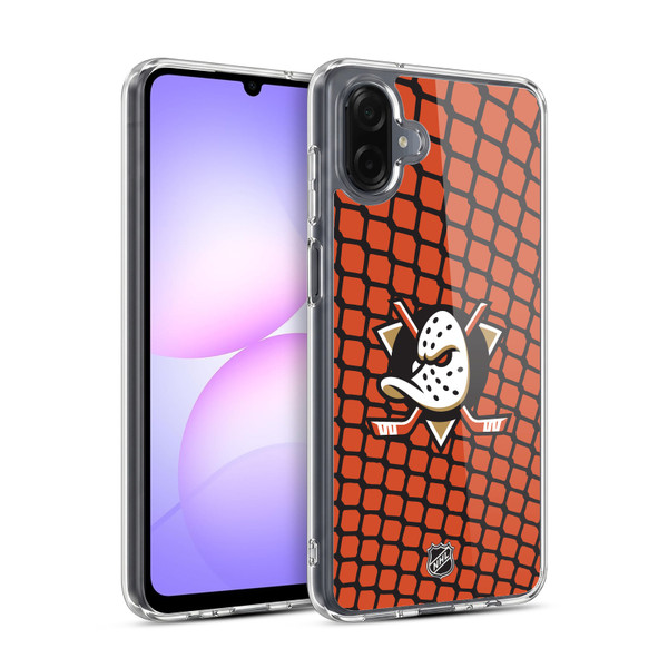 NHL Anaheim Ducks Net Pattern Soft Gel Case for Samsung Galaxy A07 4G