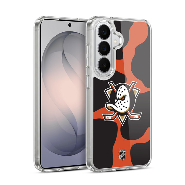 NHL Anaheim Ducks Cow Pattern Soft Gel Case for Samsung Galaxy S26