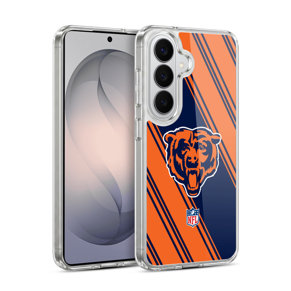 NFL Chicago Bears Artwork Stripes Soft Gel Case for Samsung Galaxy S26 Plus