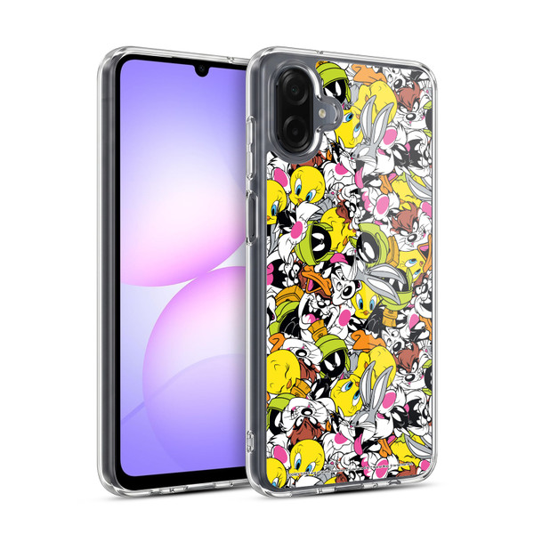 Looney Tunes Patterns Group Soft Gel Case for Samsung Galaxy A07 4G
