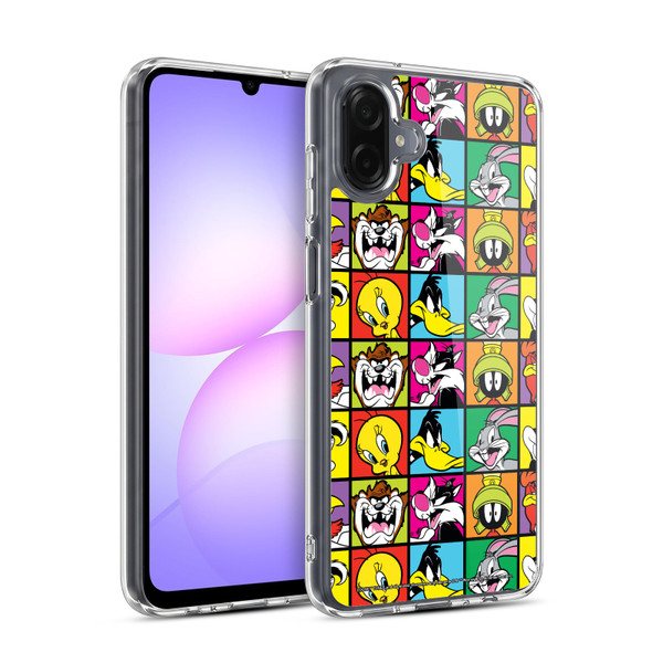 Looney Tunes Patterns Tiles Soft Gel Case for Samsung Galaxy A07 4G