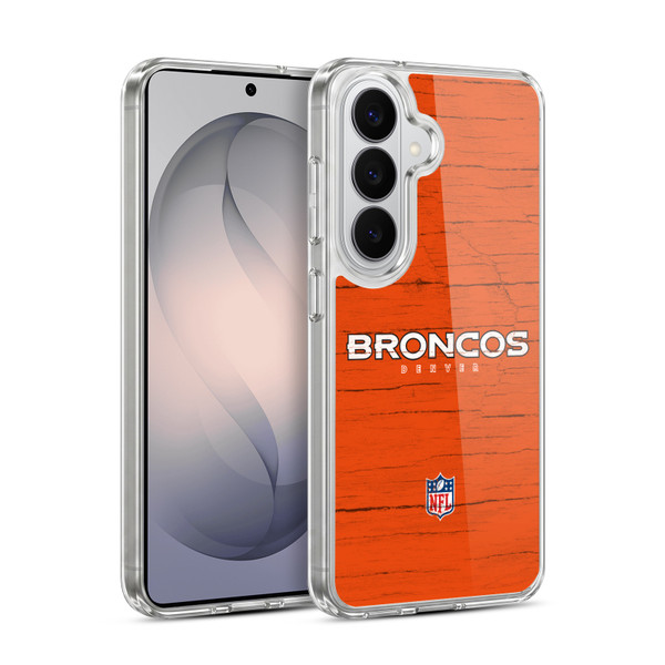 NFL Denver Broncos Logo Distressed Look Soft Gel Case for Samsung Galaxy S26