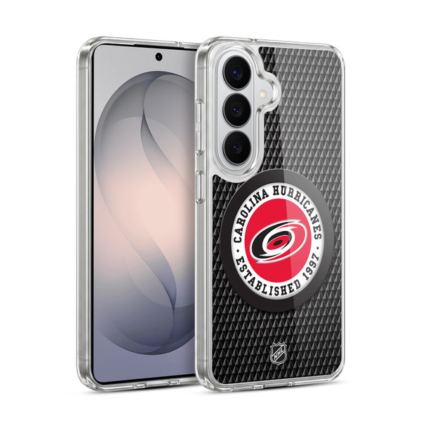 NHL Carolina Hurricanes Puck Texture Soft Gel Case for Samsung Galaxy S26