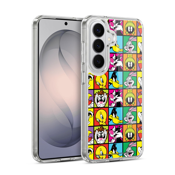 Looney Tunes Patterns Tiles Soft Gel Case for Samsung Galaxy S26