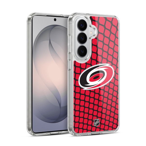 NHL Carolina Hurricanes Net Pattern Soft Gel Case for Samsung Galaxy S26 Plus