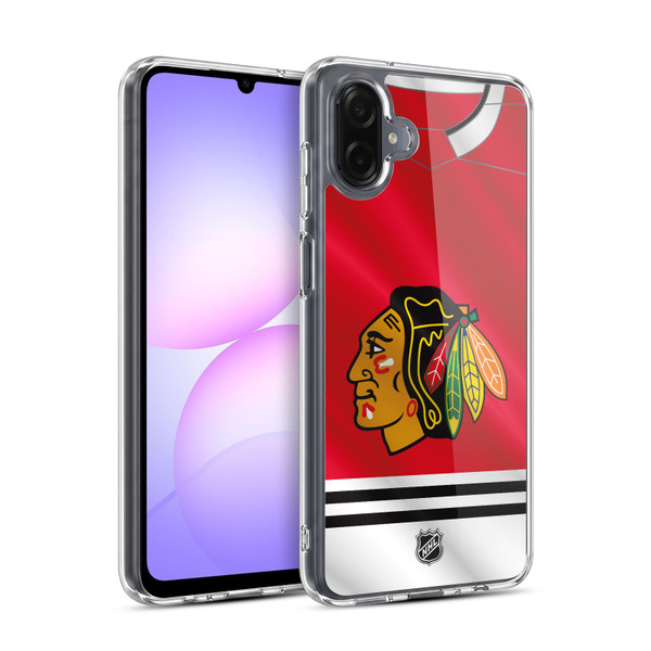 NHL Chicago Blackhawks Jersey Soft Gel Case for Samsung Galaxy A07 4G