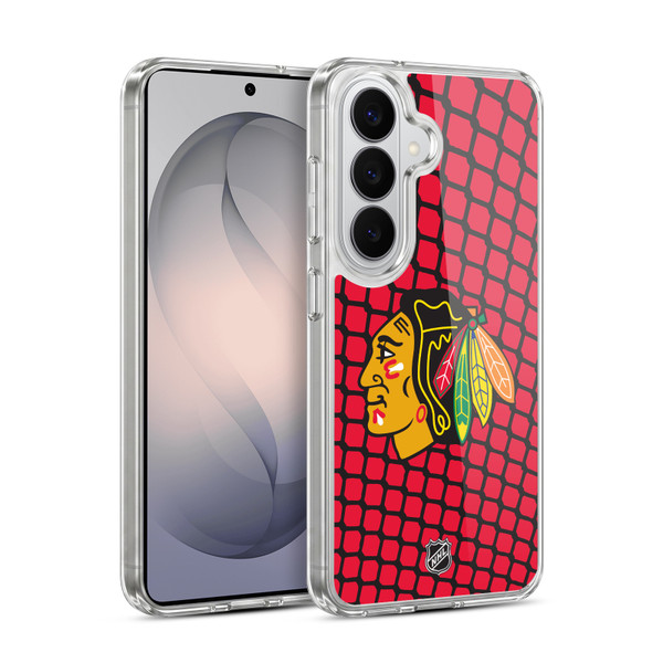 NHL Chicago Blackhawks Net Pattern Soft Gel Case for Samsung Galaxy S26