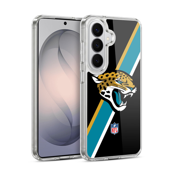 NFL Jacksonville Jaguars Logo Stripes Soft Gel Case for Samsung Galaxy S26 Plus