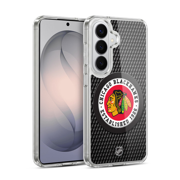 NHL Chicago Blackhawks Puck Texture Soft Gel Case for Samsung Galaxy S26 Plus
