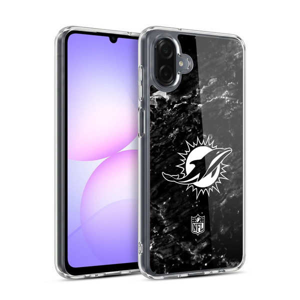 NFL Miami Dolphins Artwork Marble Soft Gel Case for Samsung Galaxy A07 4G