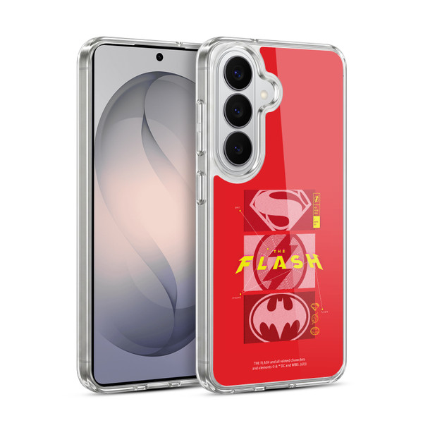 The Flash 2023 Graphics Superhero Logos Soft Gel Case for Samsung Galaxy S26