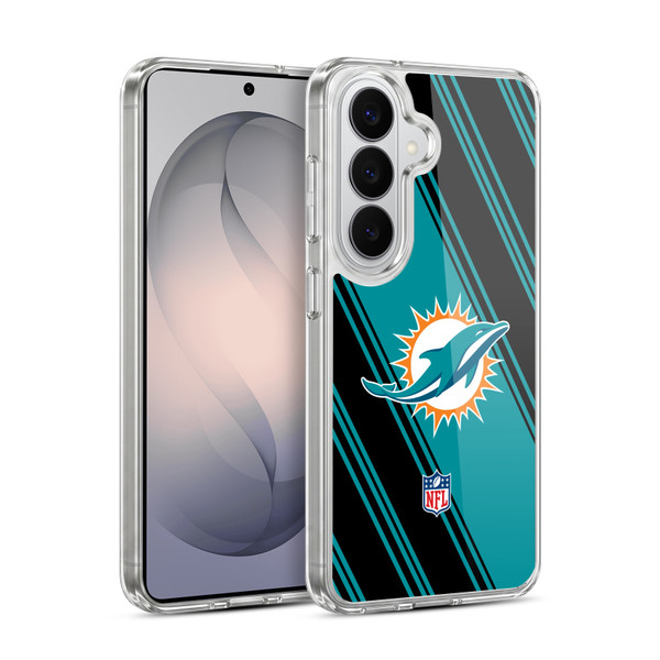NFL Miami Dolphins Artwork Stripes Soft Gel Case for Samsung Galaxy S26