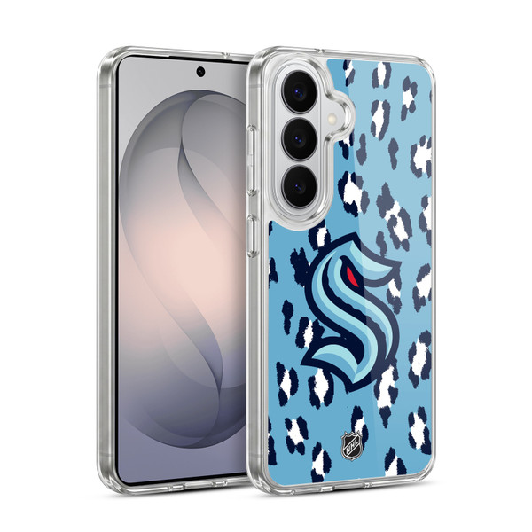 NHL Seattle Kraken Leopard Pattern Soft Gel Case for Samsung Galaxy S26