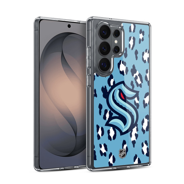 NHL Seattle Kraken Leopard Pattern Soft Gel Case for Samsung Galaxy S26 Ultra