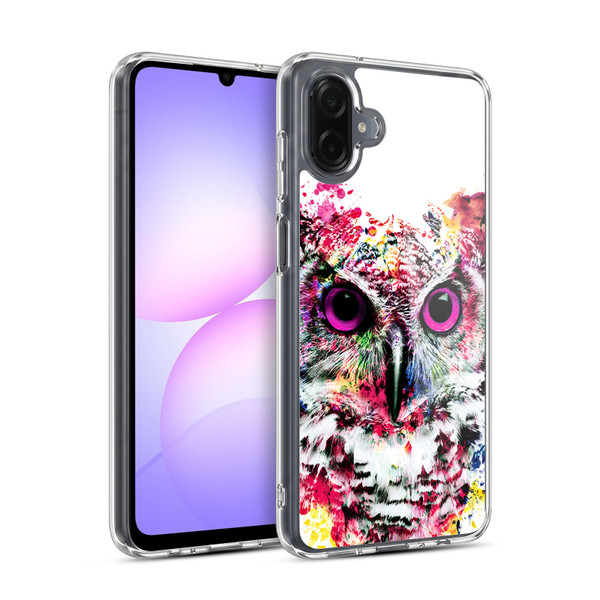 Riza Peker Animals Owl Soft Gel Case for Samsung Galaxy A07 4G