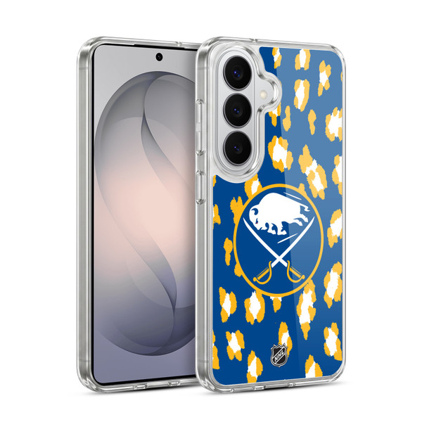 NHL Buffalo Sabres Leopard Pattern Soft Gel Case for Samsung Galaxy S26