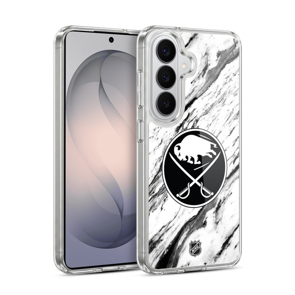 NHL Buffalo Sabres Marble Soft Gel Case for Samsung Galaxy S26 Plus