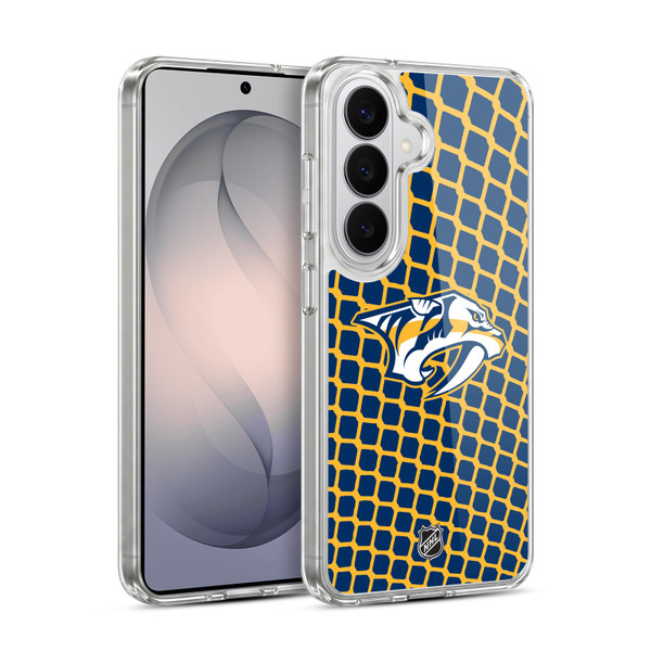 NHL Nashville Predators Net Pattern Soft Gel Case for Samsung Galaxy S26