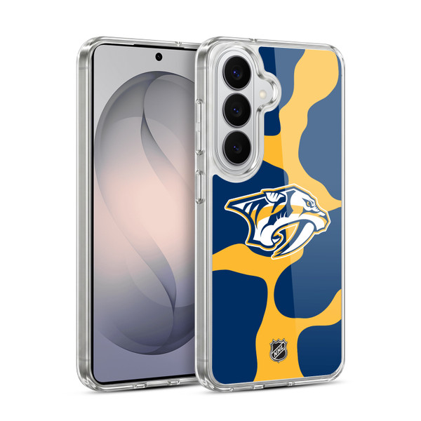 NHL Nashville Predators Cow Pattern Soft Gel Case for Samsung Galaxy S26 Plus