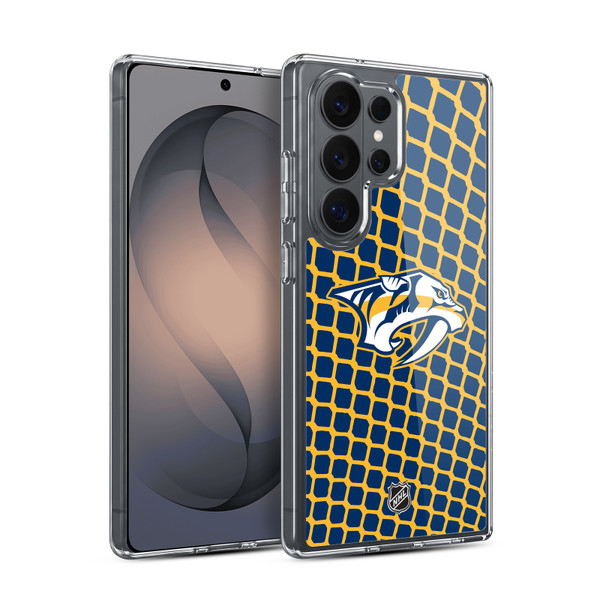 NHL Nashville Predators Net Pattern Soft Gel Case for Samsung Galaxy S26 Ultra