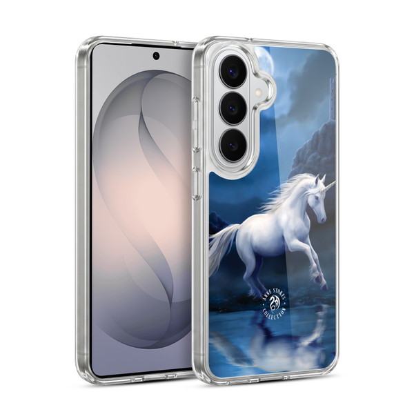 Anne Stokes Mythical Creatures Moonlight Unicorn Soft Gel Case for Samsung Galaxy S26