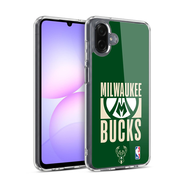 NBA Milwaukee Bucks Typography Soft Gel Case for Samsung Galaxy A07 4G