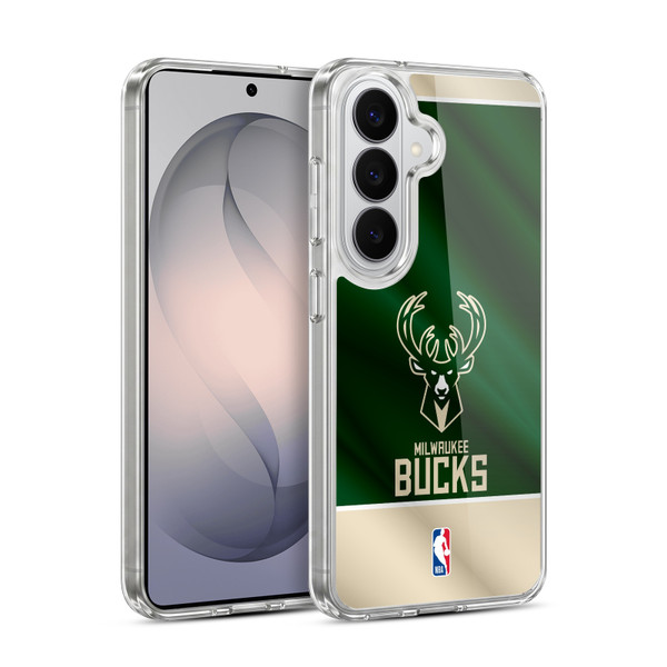 NBA Milwaukee Bucks Horizontal Banner Soft Gel Case for Samsung Galaxy S26