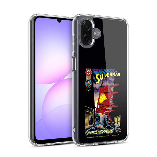 Superman DC Comics Famous Comic Book Covers Death Soft Gel Case for Samsung Galaxy A07 4G