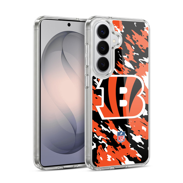NFL Cincinnati Bengals Logo Camou Soft Gel Case for Samsung Galaxy S26