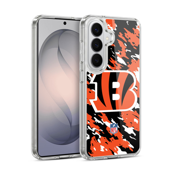 NFL Cincinnati Bengals Logo Camou Soft Gel Case for Samsung Galaxy S26 Plus