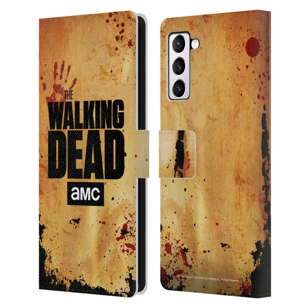 AMC The Walking Dead Logo Stacked Leather Book Wallet Case Cover For Samsung Galaxy S21+ 5G