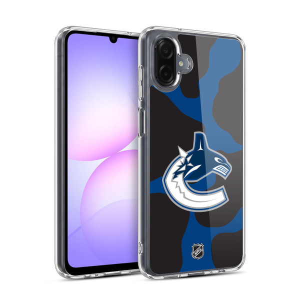 NHL Vancouver Canucks Cow Pattern Soft Gel Case for Samsung Galaxy A07 4G