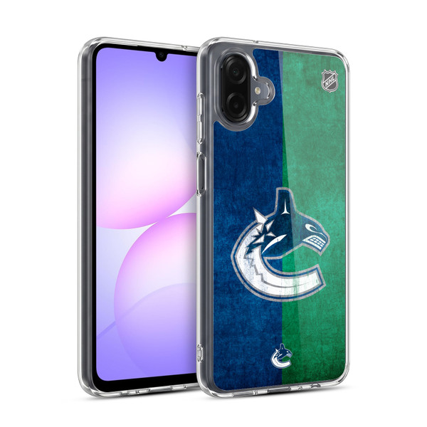 NHL Vancouver Canucks Half Distressed Soft Gel Case for Samsung Galaxy A07 4G