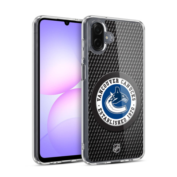 NHL Vancouver Canucks Puck Texture Soft Gel Case for Samsung Galaxy A07 4G