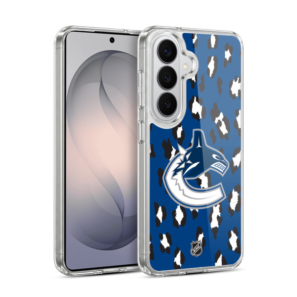 NHL Vancouver Canucks Leopard Pattern Soft Gel Case for Samsung Galaxy S26
