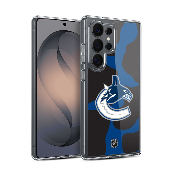 NHL Vancouver Canucks Cow Pattern Soft Gel Case for Samsung Galaxy S26 Ultra