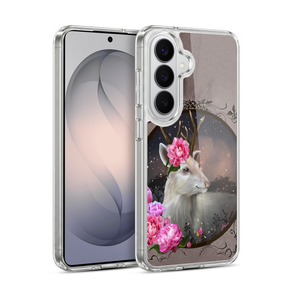 Ash Evans Animals White Deer Soft Gel Case for Samsung Galaxy S26