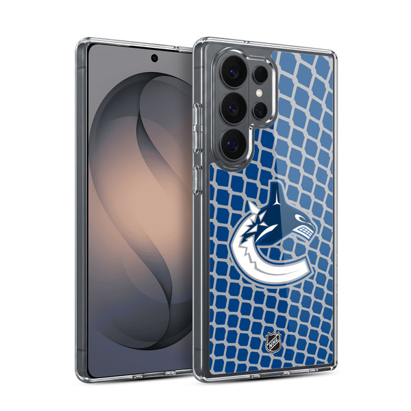 NHL Vancouver Canucks Net Pattern Soft Gel Case for Samsung Galaxy S26 Ultra
