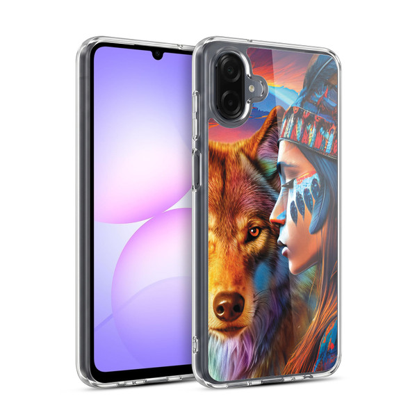 Michael David Ward Animals Wolf Soft Gel Case for Samsung Galaxy A07 4G