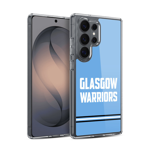 Glasgow Warriors Logo Text Type Blue Soft Gel Case for Samsung Galaxy S26 Ultra