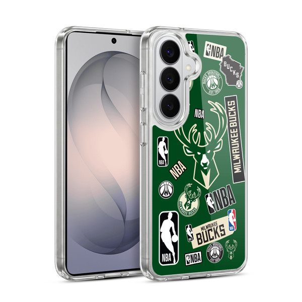 NBA Milwaukee Bucks Sticker Collage Soft Gel Case for Samsung Galaxy S26 Plus