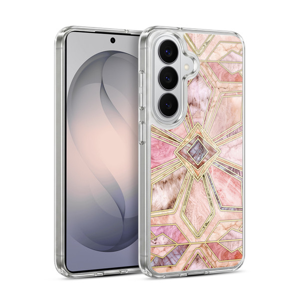 Micklyn Le Feuvre Marble Patterns Gilded Stone Tiles Soft Gel Case for Samsung Galaxy S26