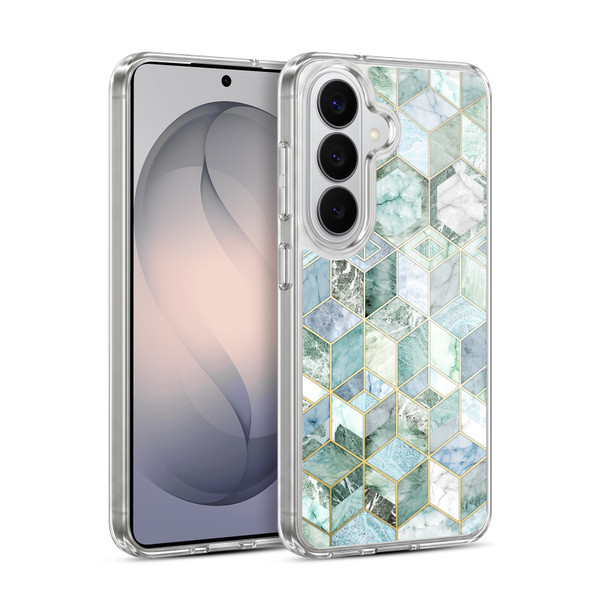 Micklyn Le Feuvre Marble Patterns Jade Honeycomb Soft Gel Case for Samsung Galaxy S26